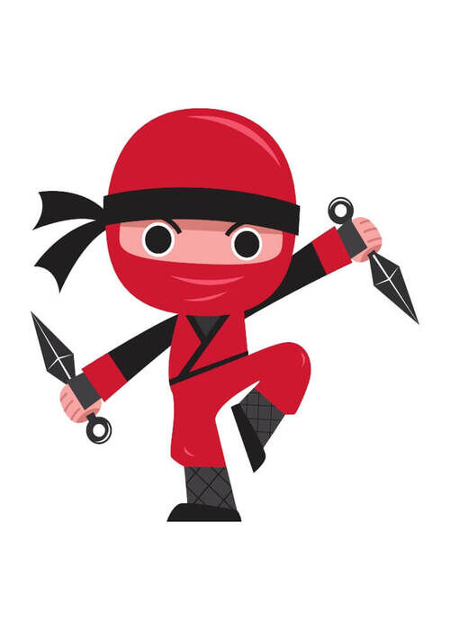 Red Ninja 1 - Barnposter