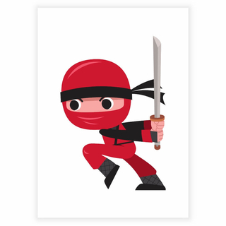 Red Ninja 3 - Barnposter