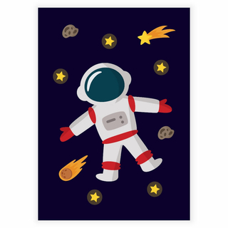 Astronaut i rymden - poster