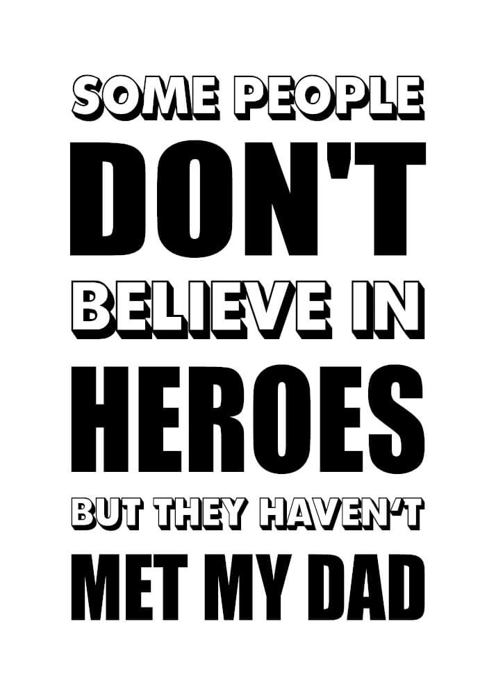 Poster - My dad is a hero