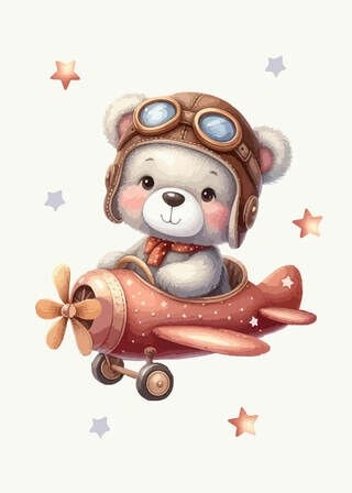 Teddy Bear Flight Poster