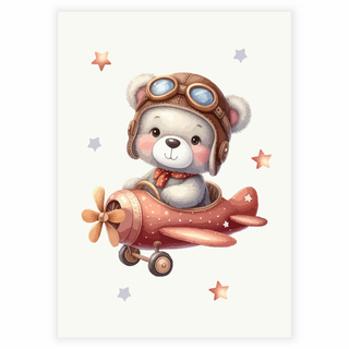 Teddy Bear Flight Poster