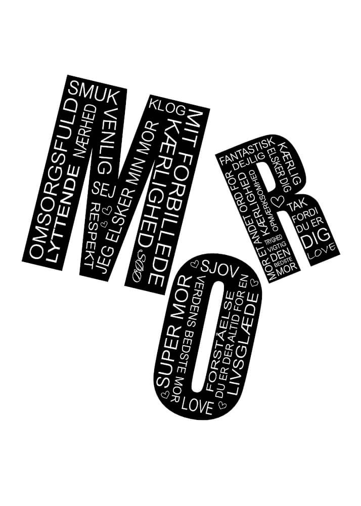 Gullig och enkel poster med söta ord för din mamma.