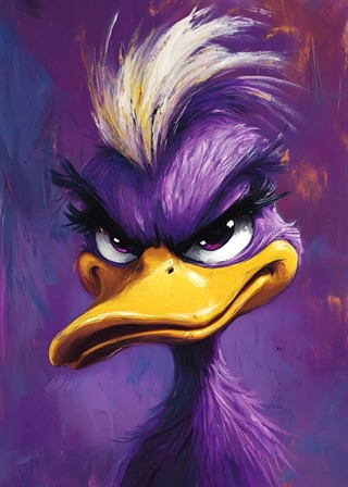 Affisch Den lila fågeln