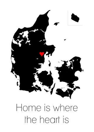 Plakat med Home is where the heart is