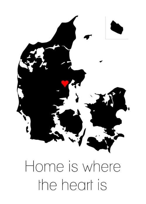 Plakat med Home is where the heart is
