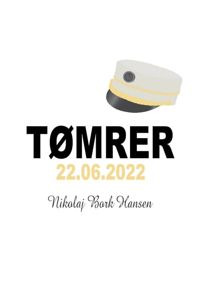 Poster med en snickarhatt