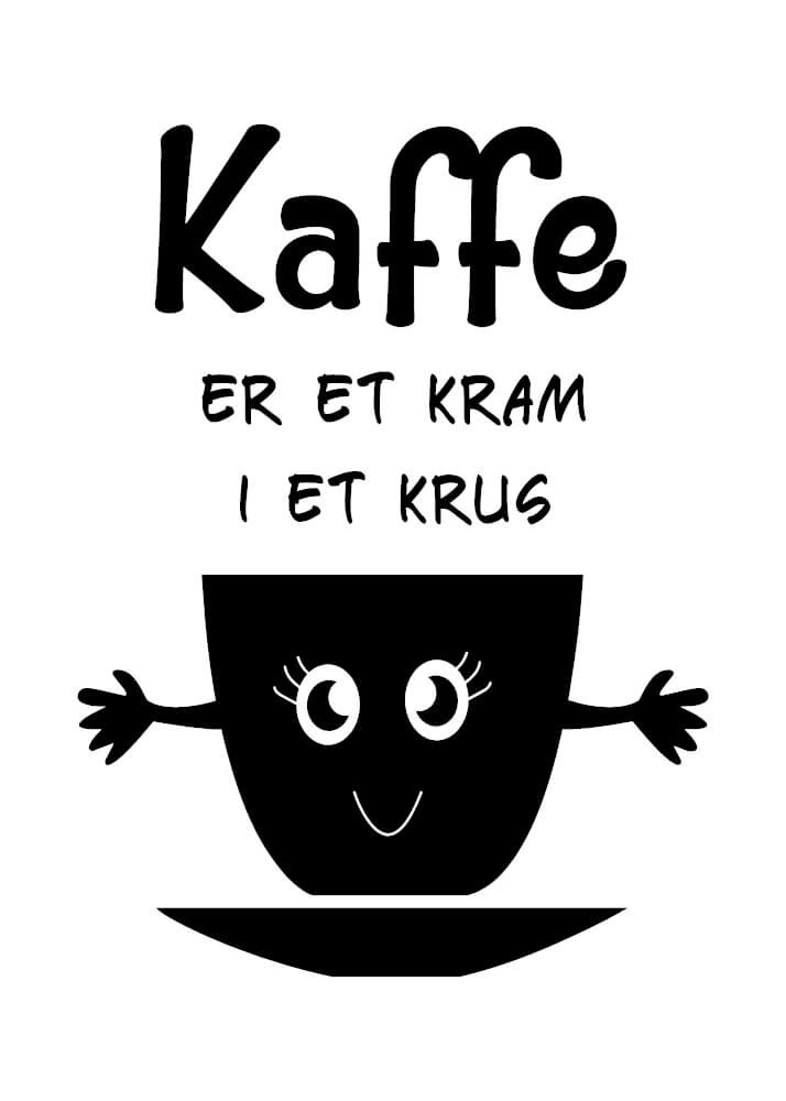 Poster - Kaffe är en kram i en mugg