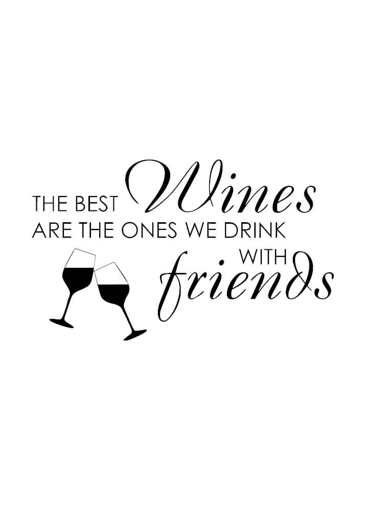 Poster - The best wine is with friends