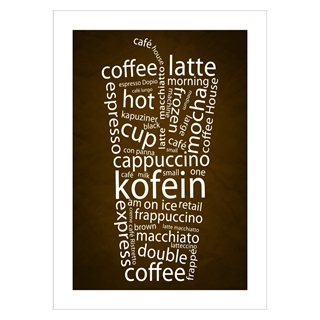Poster med olika kaffesorter