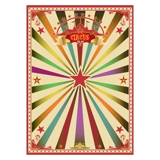 Poster med cirkus i fina färger