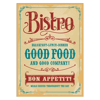 Poster med text för Bistro god mat