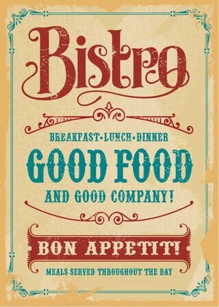 Poster - Bistro good food