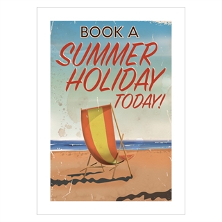 Poster med text om: Boka sommarlov idag