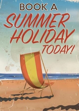 Poster - Book a summer holiday today