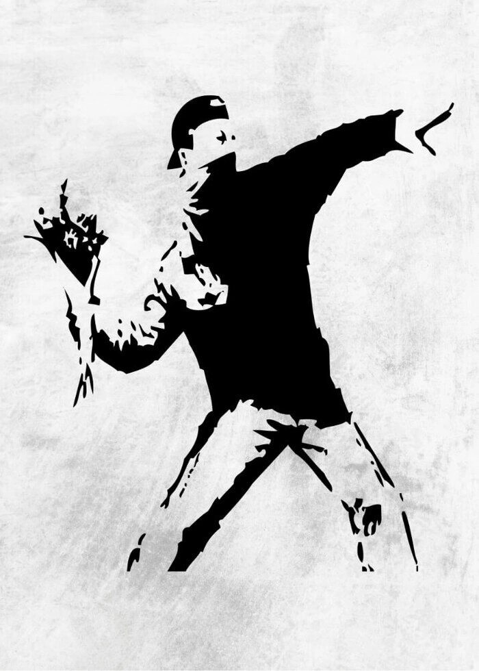 Poster - Blomsteraktivist av Banksy