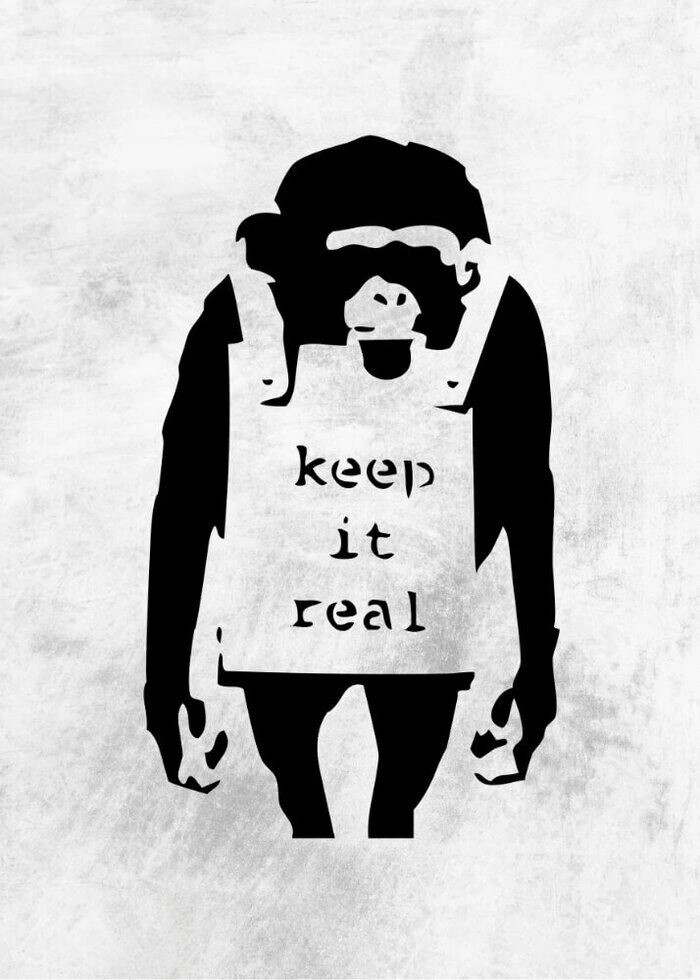 Poster - Keep it real apa av Banksy