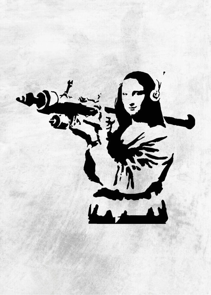 Poster - Mona Lisa Bazooka av Banksy