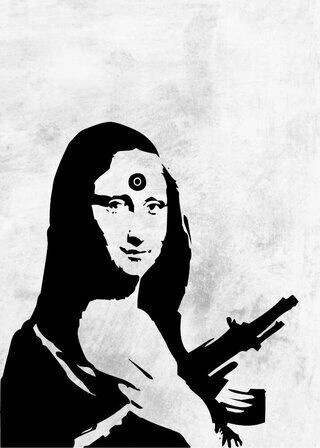 Poster - Mona Lisa med en AK47 av Banksy