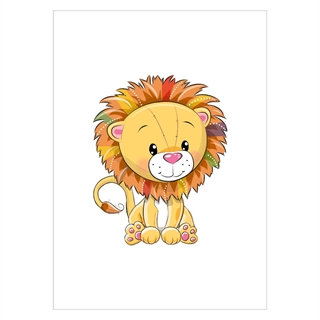 Söt barnposter med söt lejon i en vacker design
