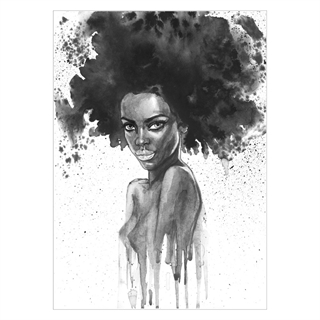 Poster med vacker afrikansk kvinna