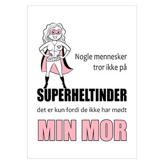 Poster med texten ingen tror på superhjältar