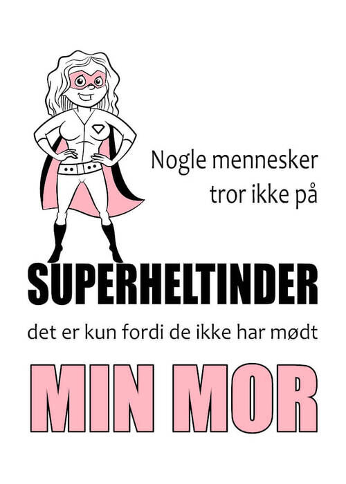 Poster till mamma - Superhjältar