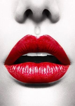 Posterer - Fashion red lips