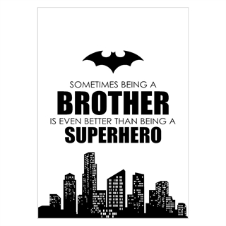 Superhjältebror - Gullig syskonposter