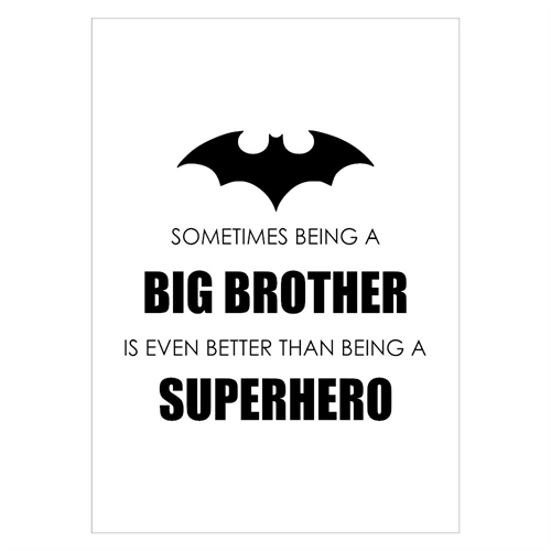 Poster - Att vara en bror med Batman -logotypen