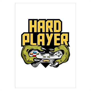 Poster med texten Hard Player i färger