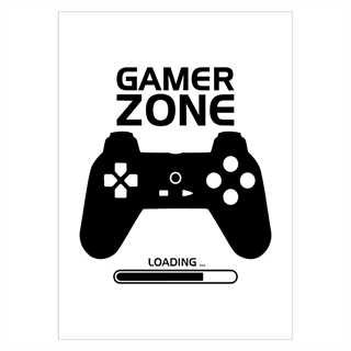 Poster med texten Game Zone och controller