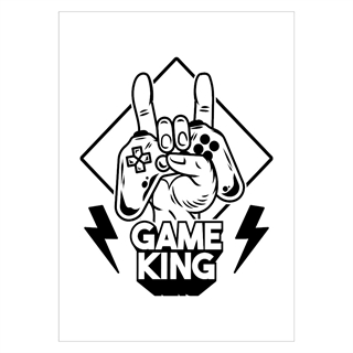 Poster - Game King 2 färger