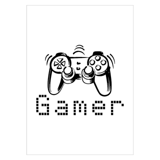 Poster med Controller och texten Gamer