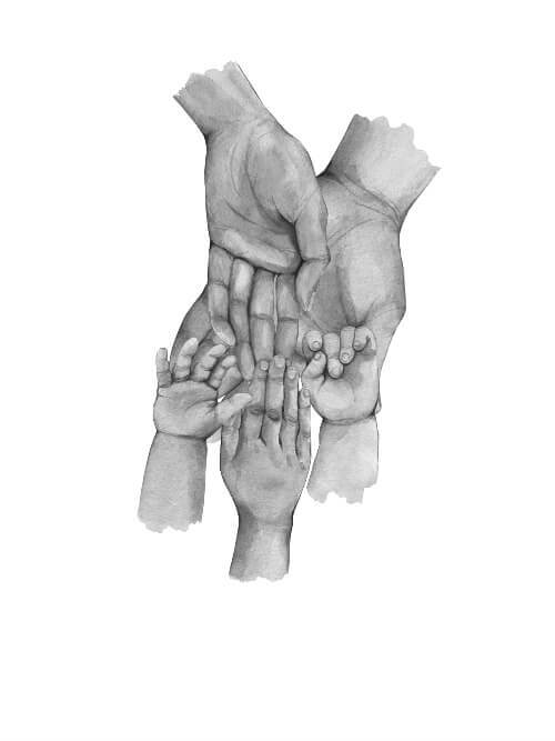 Pappa, mamma & 3 barn - Poster