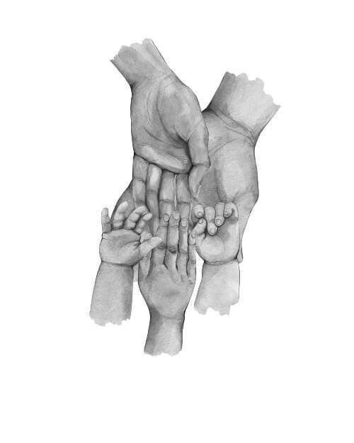 Pappa, mamma & 3 barn - Poster