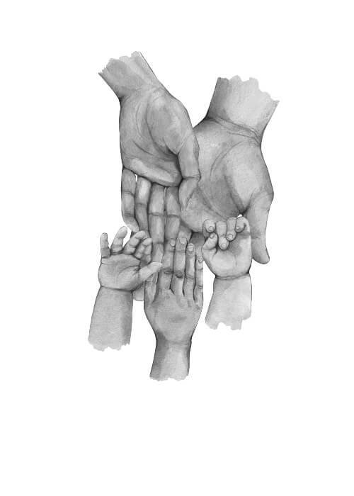 Pappa, mamma & 3 barn - Poster