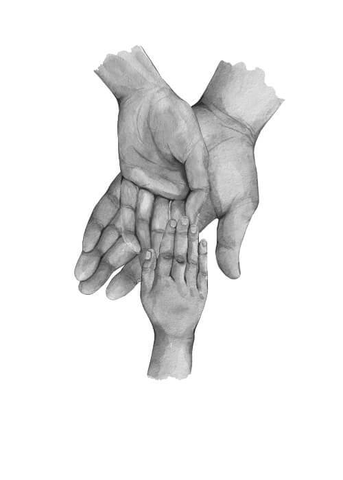 Far, mamma & 1 äldre barn - poster