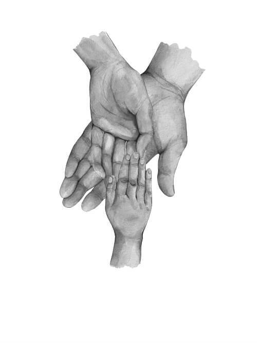 Far, mamma & 1 äldre barn - poster