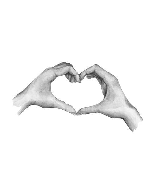 Hjärta hand - poster