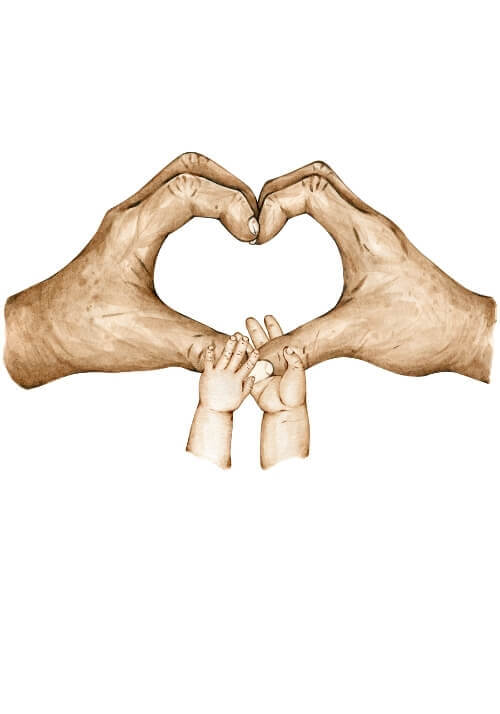 Morföräldrar till 2 barnbarn (Färg) - Poster