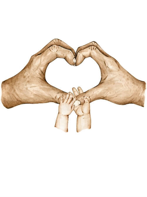 Morföräldrar till 2 barnbarn (Färg) - Poster