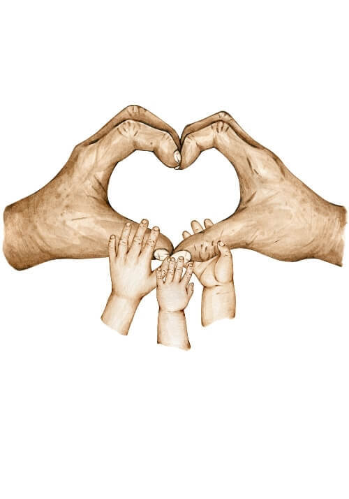 Morföräldrar till 3 barnbarn (Färg) - Poster