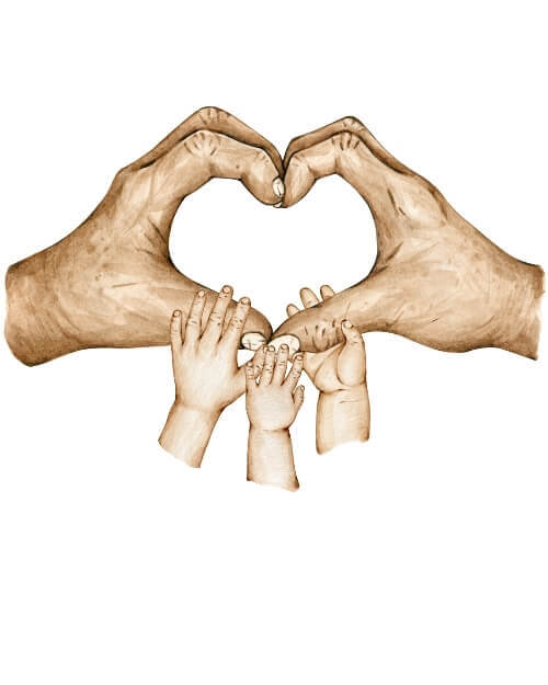 Morföräldrar till 3 barnbarn (Färg) - Poster