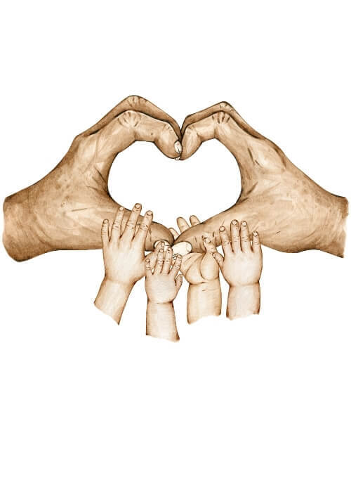 Morföräldrar till 4 barnbarn (Färg) - Poster