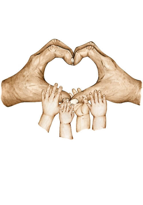 Morföräldrar till 4 barnbarn (Färg) - Poster