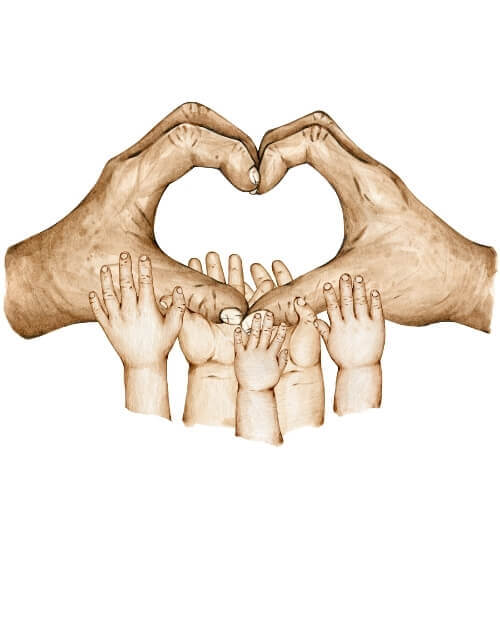 Morföräldrar till 5 barnbarn (Färg) - Poster