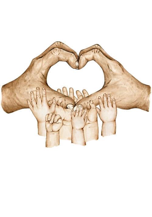 Morföräldrar till 6 barnbarn (Färg) - Poster