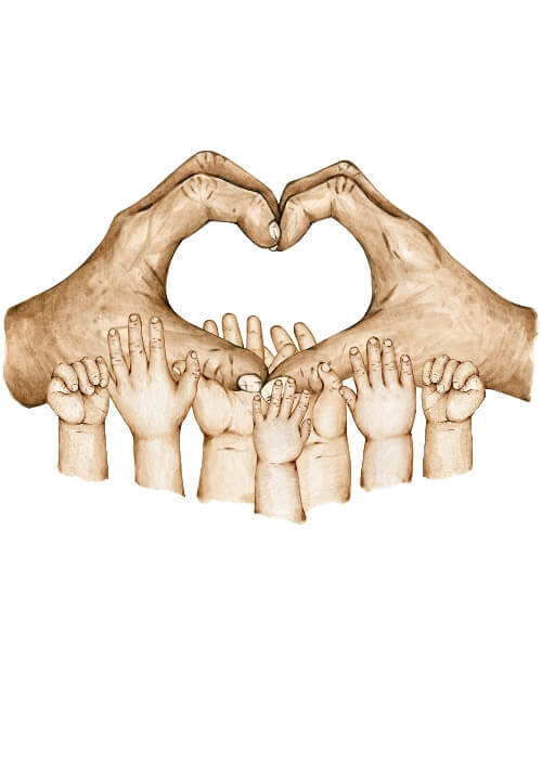 Morföräldrar till 7 barnbarn (Färg) - Poster