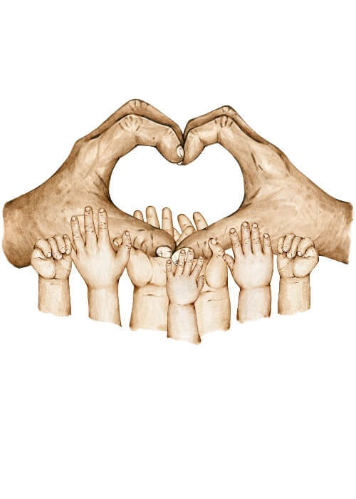 Morföräldrar till 7 barnbarn (Färg) - Poster